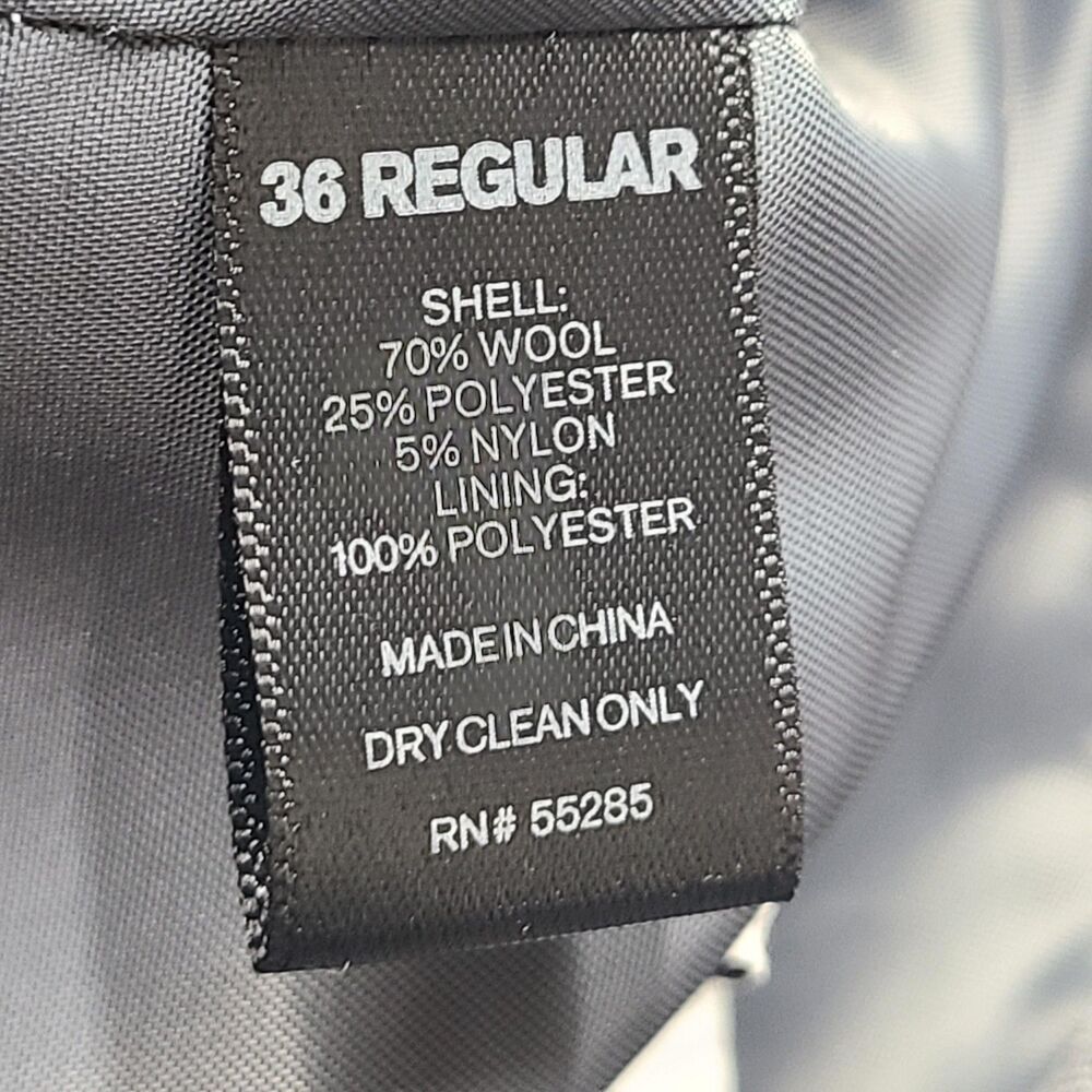 Express Innovator Blazer Mens 36 Regular Gray Extra Slim‎ Wool Blend Suit Jacket - Picture 6 of 9